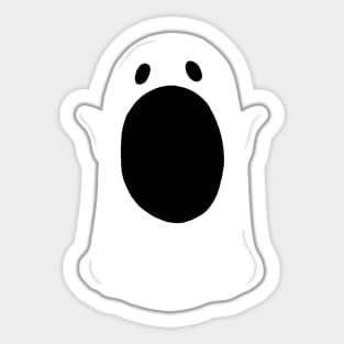 Screaming Huge Mouth Ghost Sticker